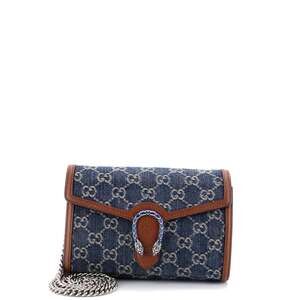 Gucci Dionysus Chain Wallet Gg Denim #249329G10B